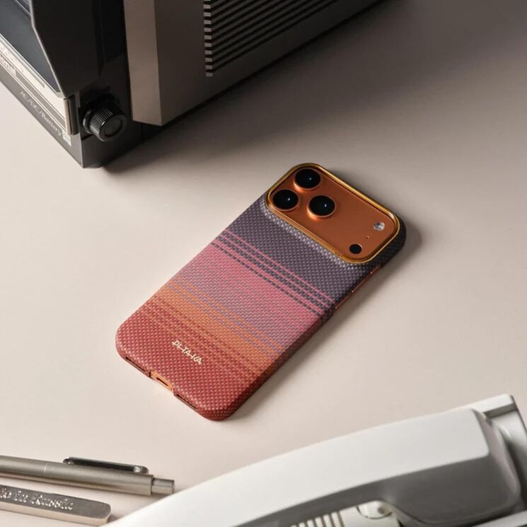 Ультратонкий чохол Pitaka Edge Case California Dream для iPhone Air (SCD1701A) - Cyan / Orange: фото 10 з 10