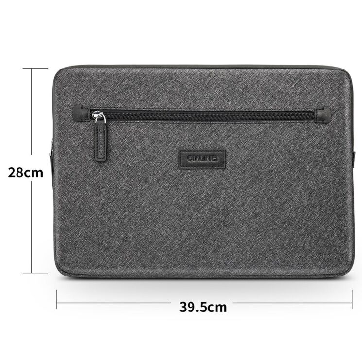 Универсальная сумка QIALINO Sleeve Bag для планшетов и ноутбуков диагональю до 15 дюймов - Black: фото 14 из 14