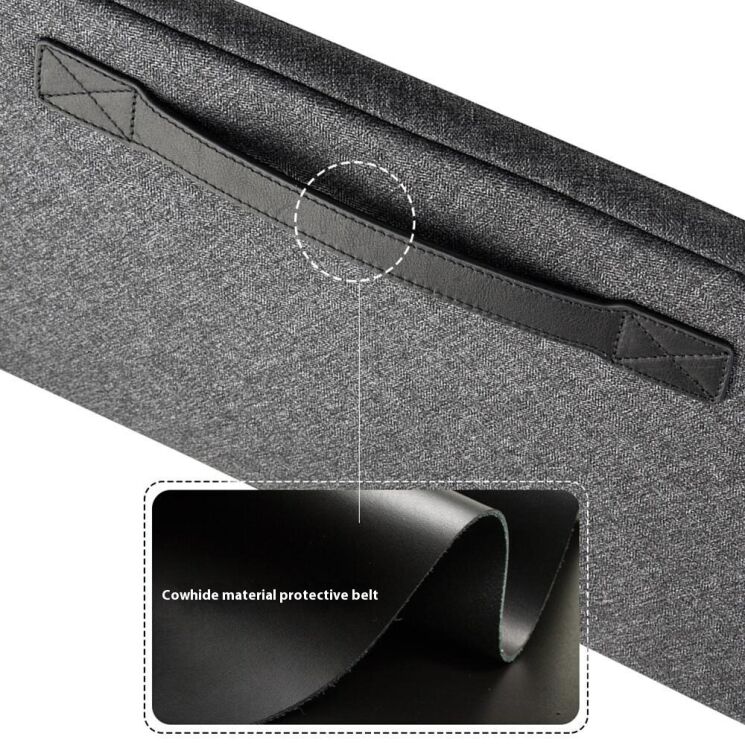 Универсальная сумка QIALINO Sleeve Bag для планшетов и ноутбуков диагональю до 15 дюймов - Black: фото 10 из 14