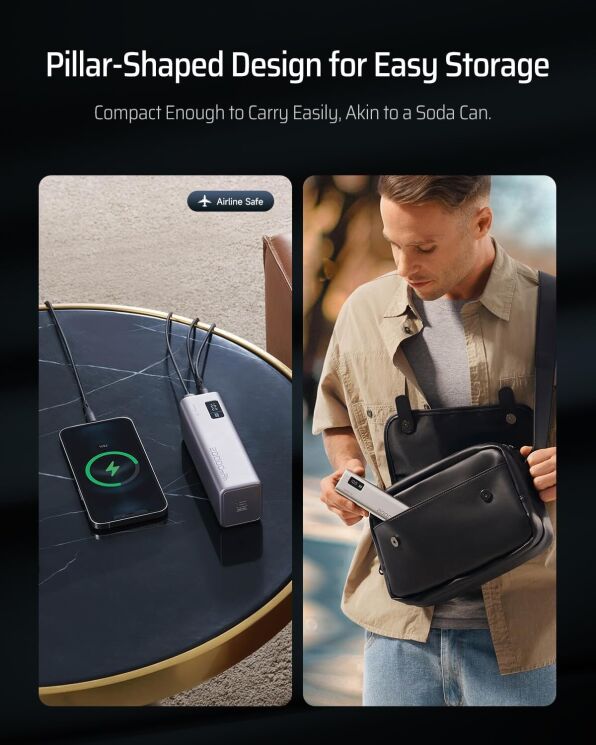 Зовнішній акумулятор CUKTECH PB200 85W (20000mAh) - Gray: фото 7 з 12