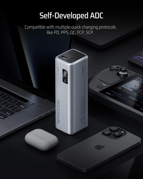Зовнішній акумулятор CUKTECH PB200 85W (20000mAh) - Gray: фото 9 з 12