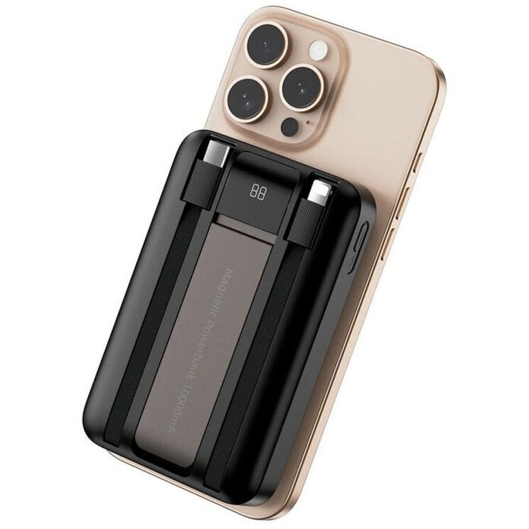 Внешний аккумулятор WIWU Wi-P061 22.5W + PD20W (10000mAh) + кабель Type-C + Lightning - Black: фото 3 из 8