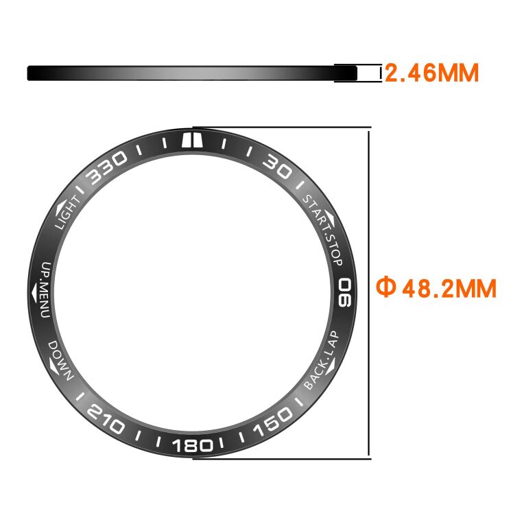 Захисна накладка Deexe Bezel Guard для Garmin Quatix 8 (47mm) - Red / Silver (369701RS) Захисна накладка Deexe Bezel Guard для Garmin Quatix 8 (47mm) - Red / Silver: фото 6 з 6