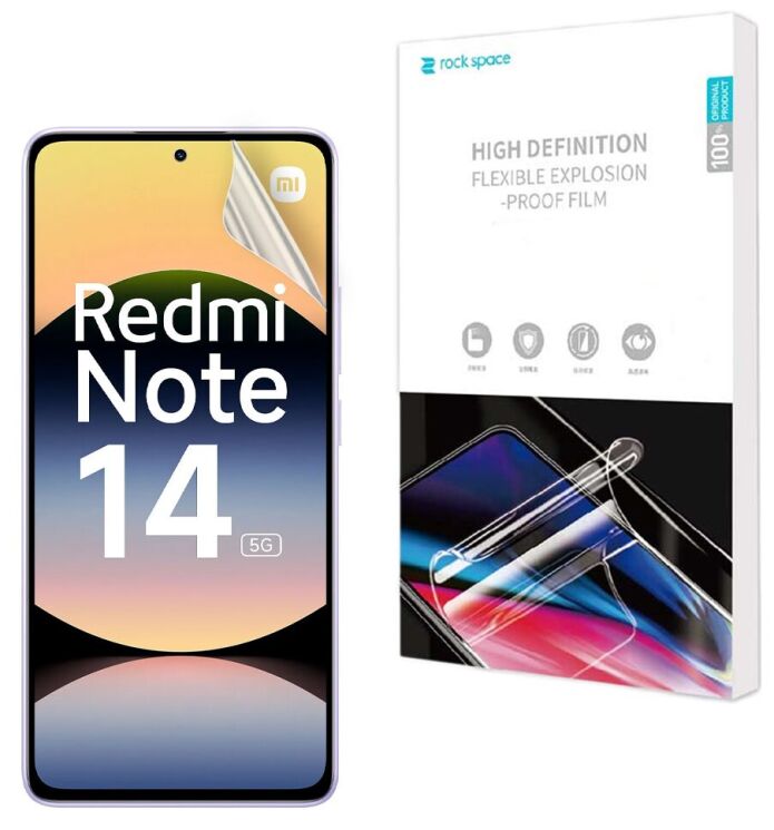 Защитная пленка на экран RockSpace Explosion-Proof SuperClear для Xiaomi Redmi Note 14 5G: фото 1 из 10