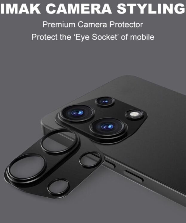 Защитная рамка IMAK Camera Styling для Xiaomi Redmi Note 13 - Black: фото 9 из 13