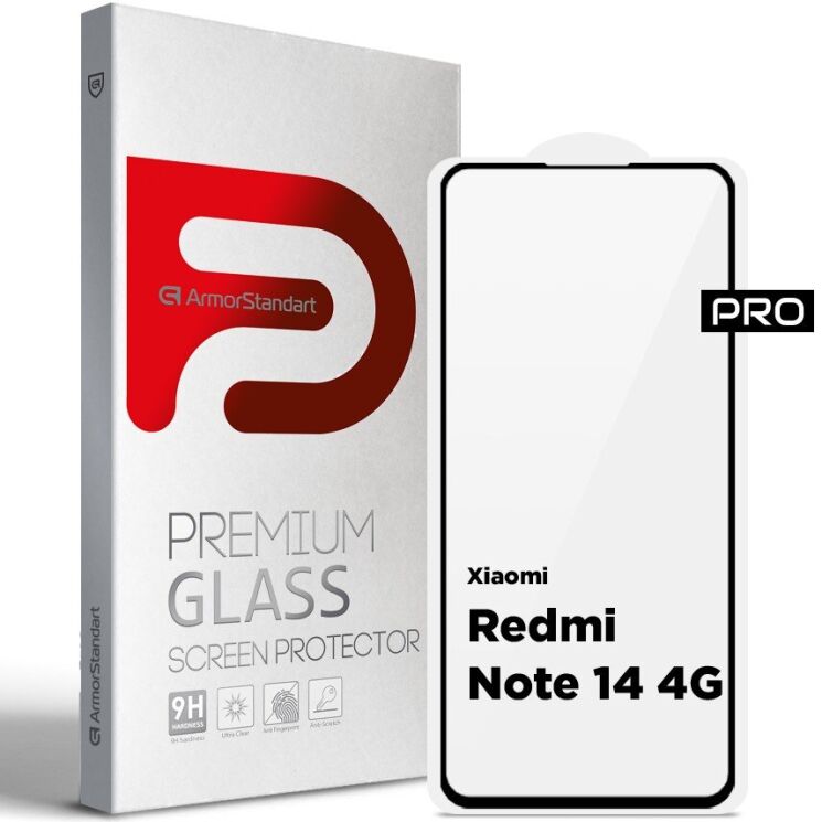 Защитное стекло ArmorStandart Pro 5D для Xiaomi Redmi Note 14 4G - Black: фото 1 из 7