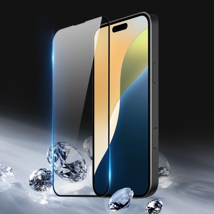 Защитное стекло DUX DUCIS Full Glue для Apple iPhone 16 Plus - Black: фото 5 из 8