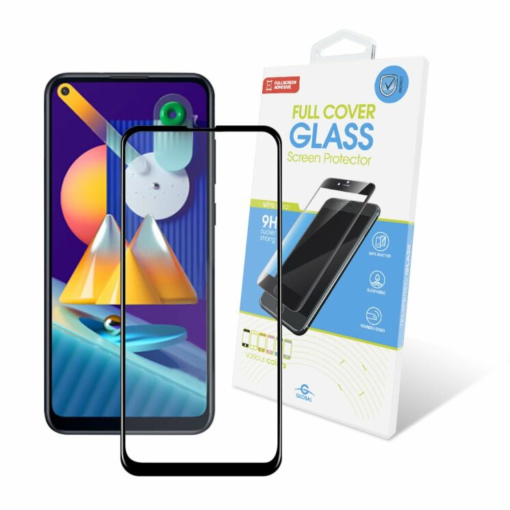 Захисне скло Global Full Glue для Samsung Galaxy M11 (M115) - Black: фото 1 з 3