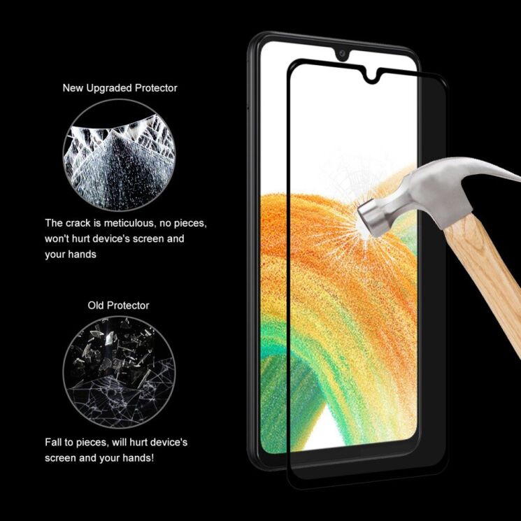 Защитное стекло HAT PRINCE Full Glue Cover для Samsung Galaxy A33 (A336) - Black: фото 7 из 10