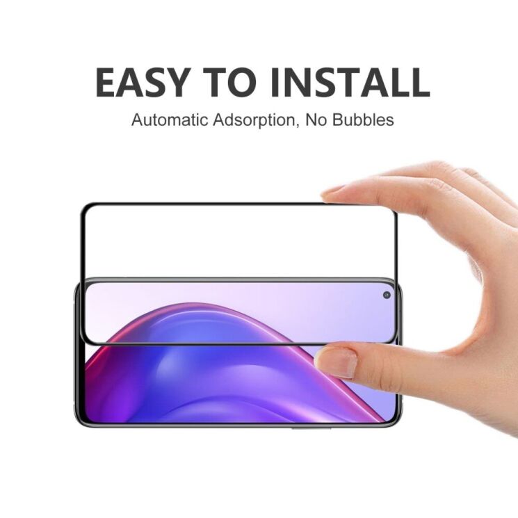 Захисне скло HAT PRINCE Full Glue Cover для Xiaomi Mi 10T / Mi 10T Pro - Black: фото 5 з 7