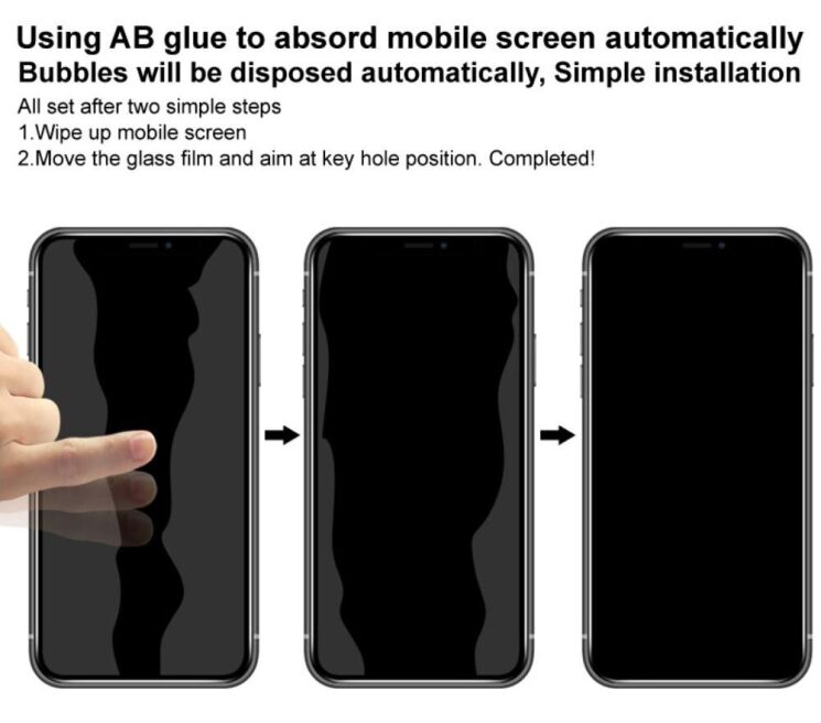 Защитное стекло IMAK 5D Pro+ Full Glue для Xiaomi Poco F7 Pro / Poco F7 Ultra - Black: фото 10 из 10
