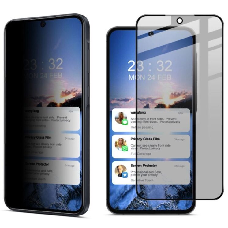 Защитное стекло IMAK HighPrivacy для Samsung Galaxy A35 (A356) / A55 (A556) - Black: фото 1 из 10