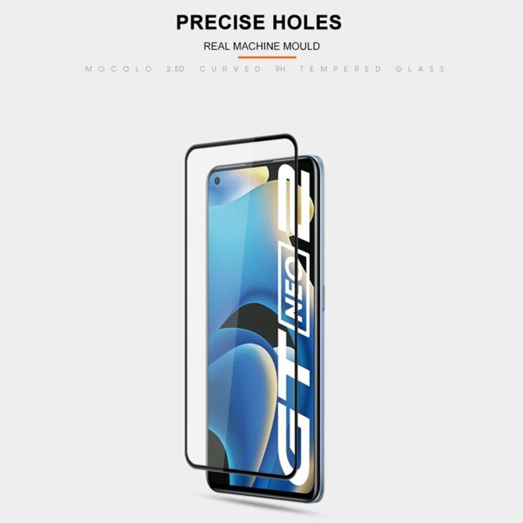 Защитное стекло MOCOLO Full Glue Cover для Realme GT Neo 2 - Black: фото 5 из 9
