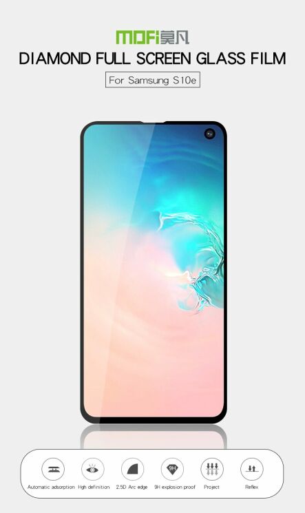Защитное стекло MOFI 3D Curved Edge для Samsung Galaxy S10e (G970) - Black: фото 6 из 14