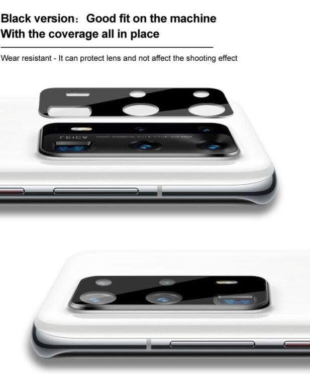 Защитное стекло на камеру IMAK Black Glass Lens для Realme C55 - Black: фото 7 из 11