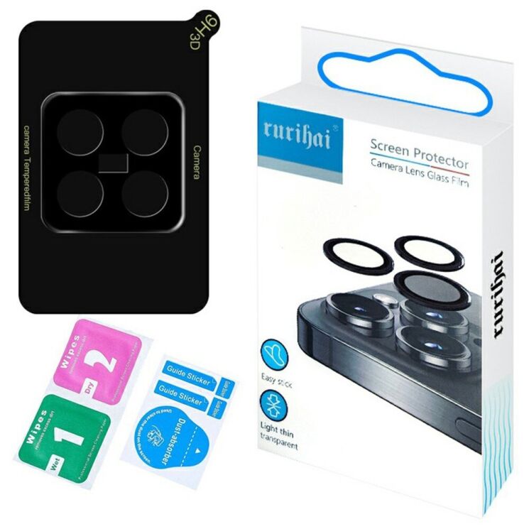 Захисне скло на камеру RURIHAI Black Lens для Xiaomi 15 Pro - Black: фото 4 з 4
