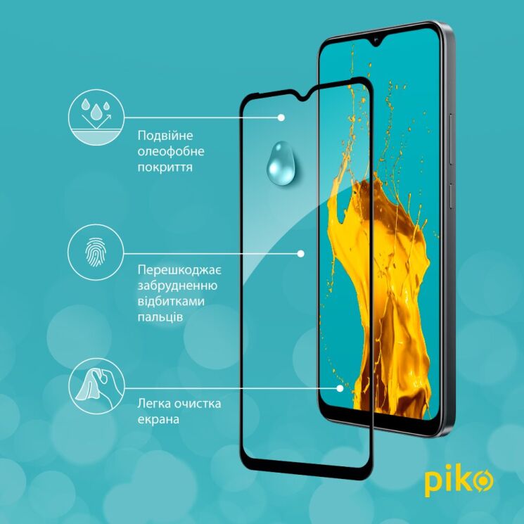 Захисне скло Piko Full Glue для Realme C21 / С30 - Black: фото 5 з 5
