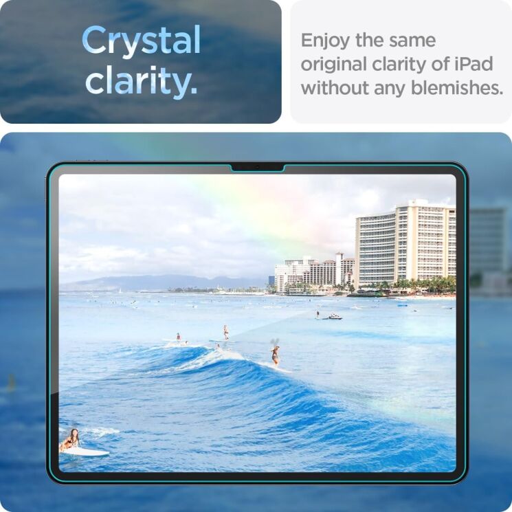 Защитное стекло Spigen (SGP) Glas.tR EZ Fit (FT) для Apple iPad Air 13 M3/M2 (2025/2024): фото 11 из 11