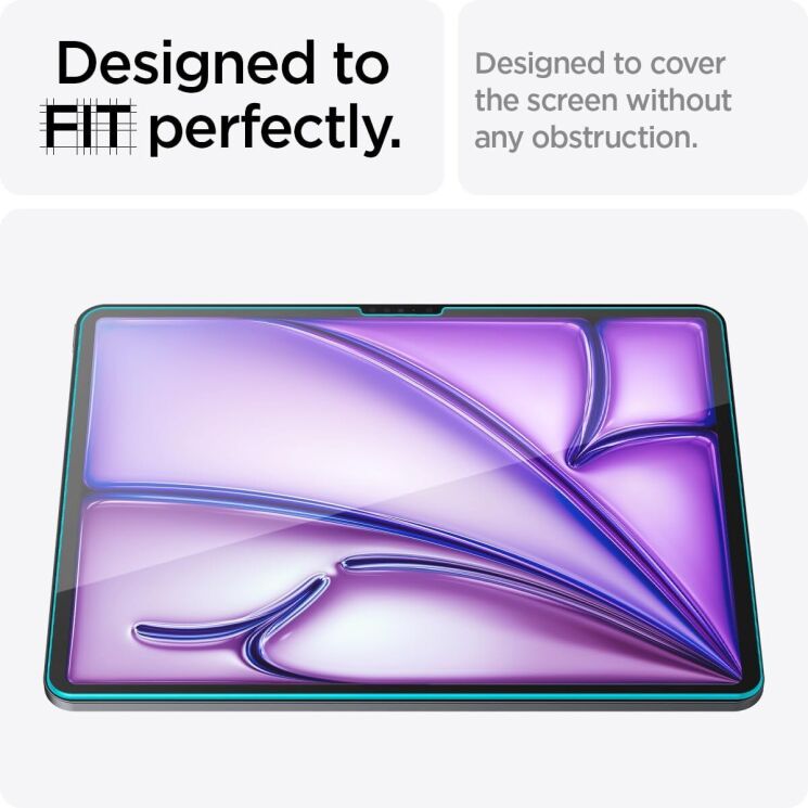 Защитное стекло Spigen (SGP) Glas.tR EZ Fit (FT) для Apple iPad Air 13 M3/M2 (2025/2024): фото 10 из 11