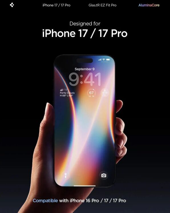 Защитное стекло Spigen (SGP) Glas.tR EZ Fit Pro для iPhone 16 Pro / 17 / 17 Pro (AGL10097): фото 7 из 13