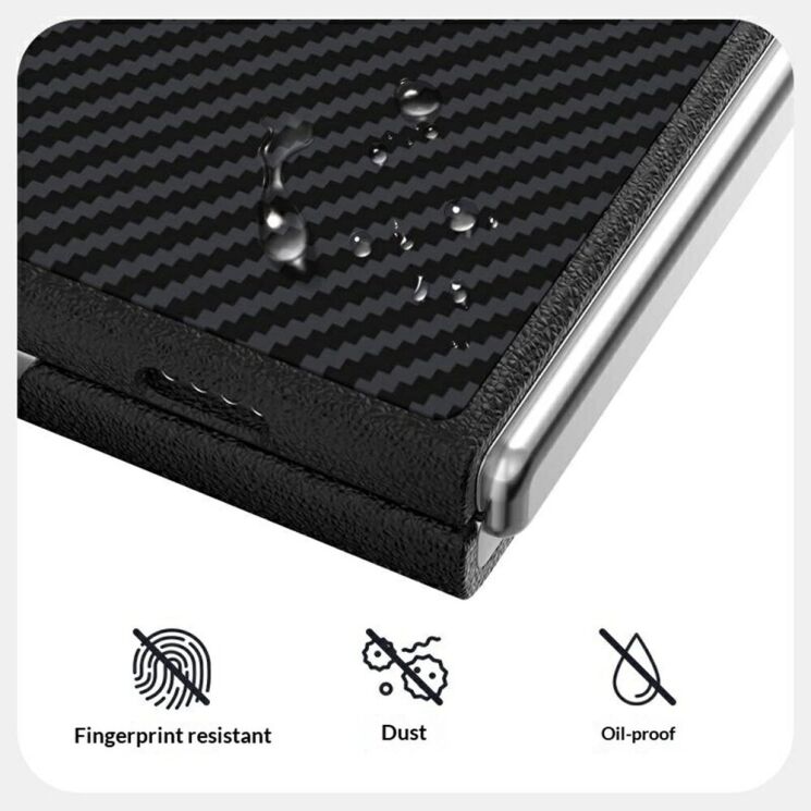 Защитный чехол ABEEL Carbon Fiber Case для iPhone Duo - Black / Green: фото 4 из 7