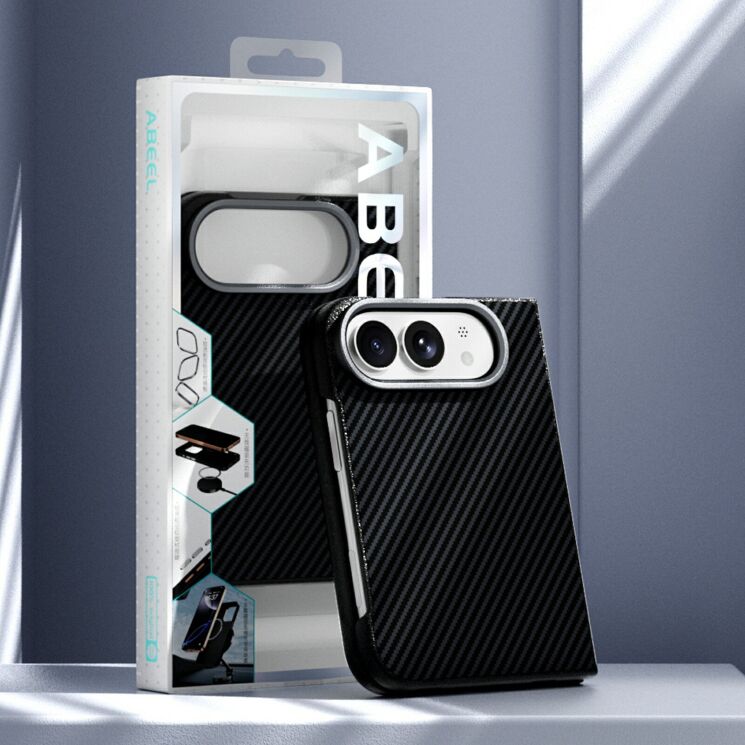 Защитный чехол ABEEL Carbon Fiber Case для iPhone Duo - Black / Green: фото 7 из 7