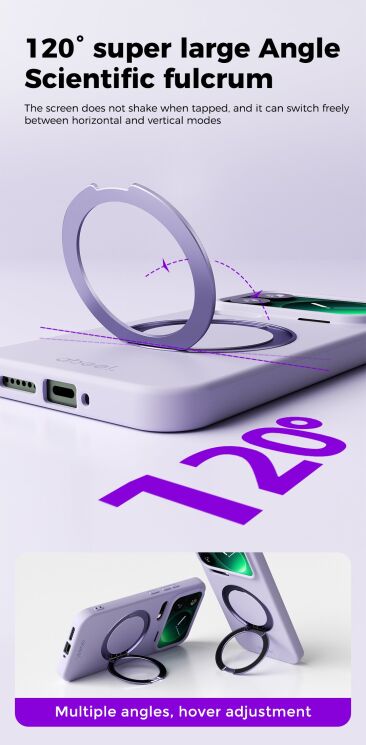 Защитный чехол ABEEL Lyra Skin Kickstand with MagSafe для Xiaomi 17 - Black (390665B) Защитный чехол ABEEL Lyra Skin Kickstand with MagSafe для Xiaomi 17 - Black: фото 6 из 12