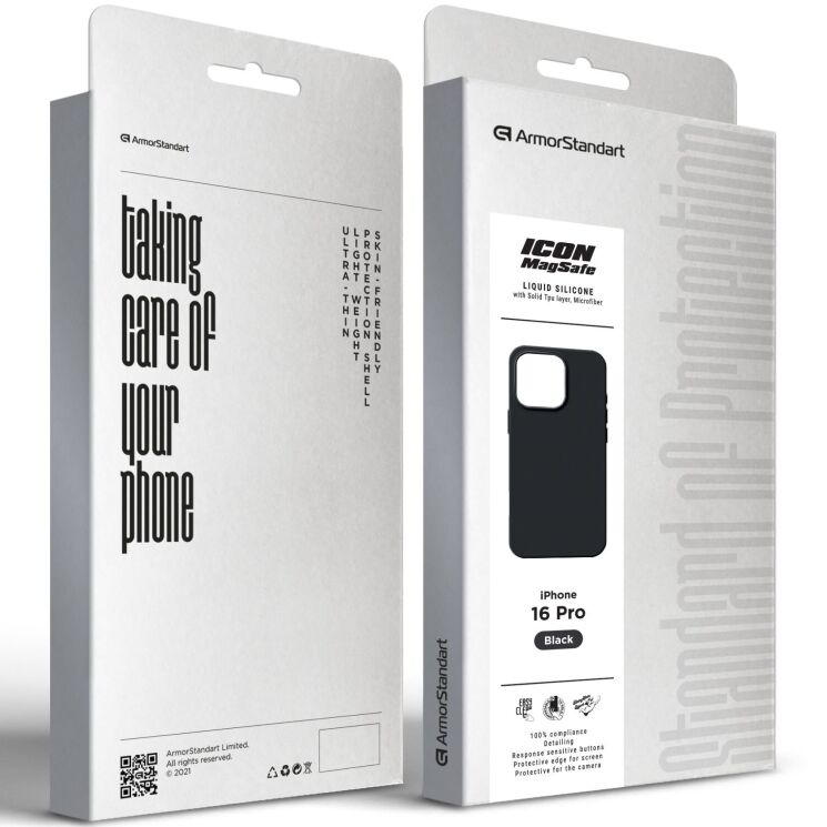 Защитный чехол ArmorStandart ICON2 MagSafe для Apple iPhone 16 Pro - Black: фото 3 из 10