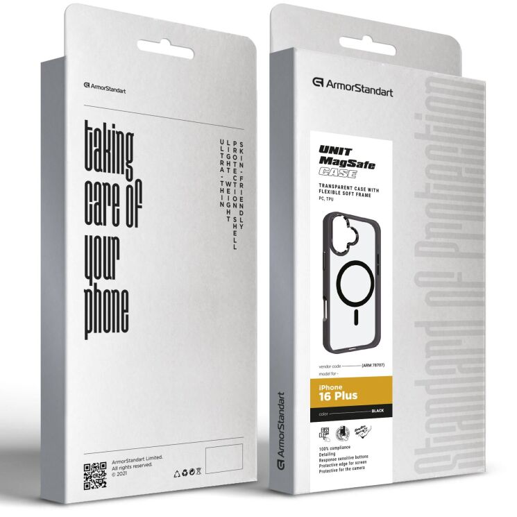 Захисний чохол ArmorStandart Unit MagSafe для Apple iPhone 16 Plus - Black: фото 2 з 2