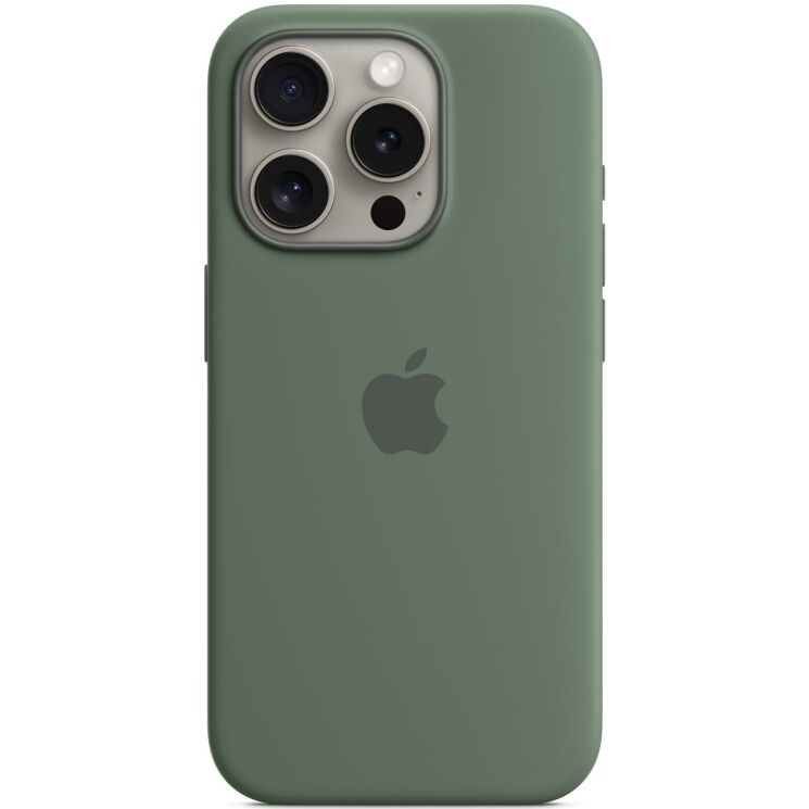 Защитный чехол Copiex Silicone Case with MagSafe для Apple iPhone 15 Pro - Cypress: фото 1 из 6