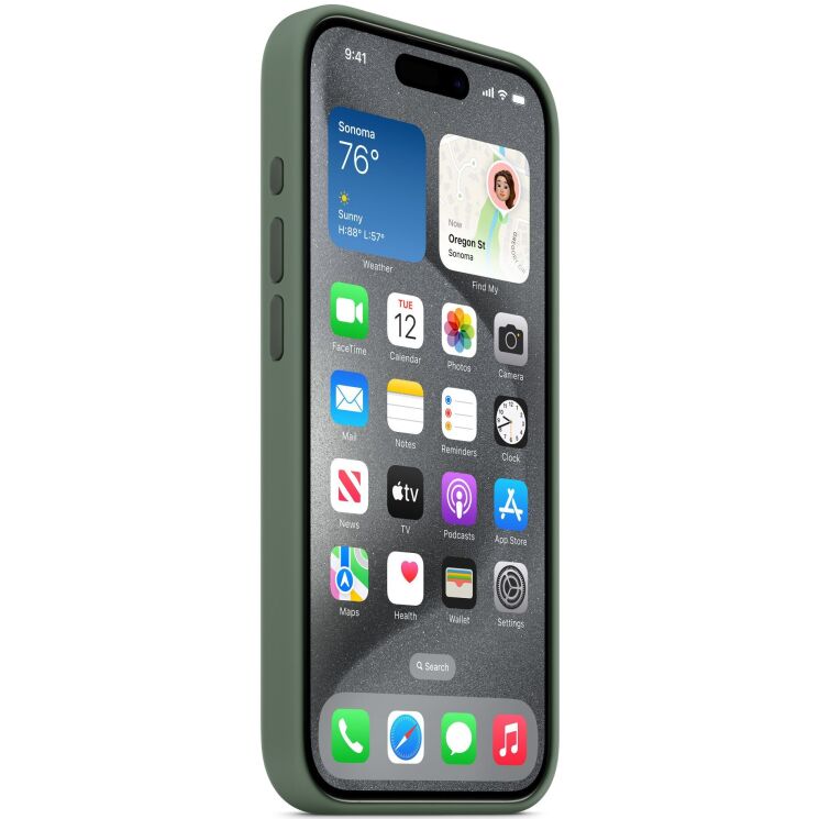 Защитный чехол Copiex Silicone Case with MagSafe для Apple iPhone 15 Pro - Cypress: фото 6 из 6