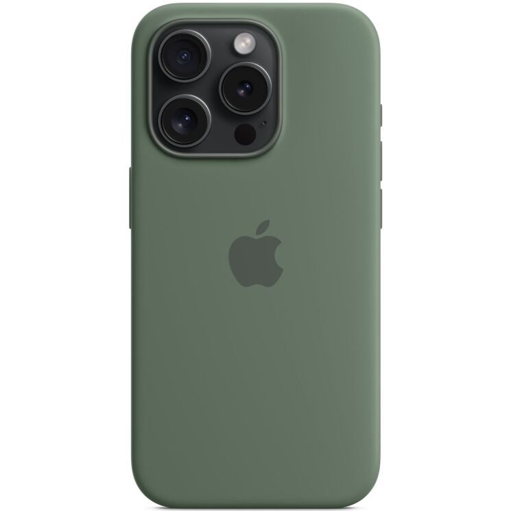 Защитный чехол Copiex Silicone Case with MagSafe для Apple iPhone 15 Pro - Cypress: фото 4 из 6