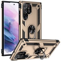 Защитный чехол Deexe Armor Case для Samsung Galaxy S22 Ultra (S908) - Gold: фото 1 из 8