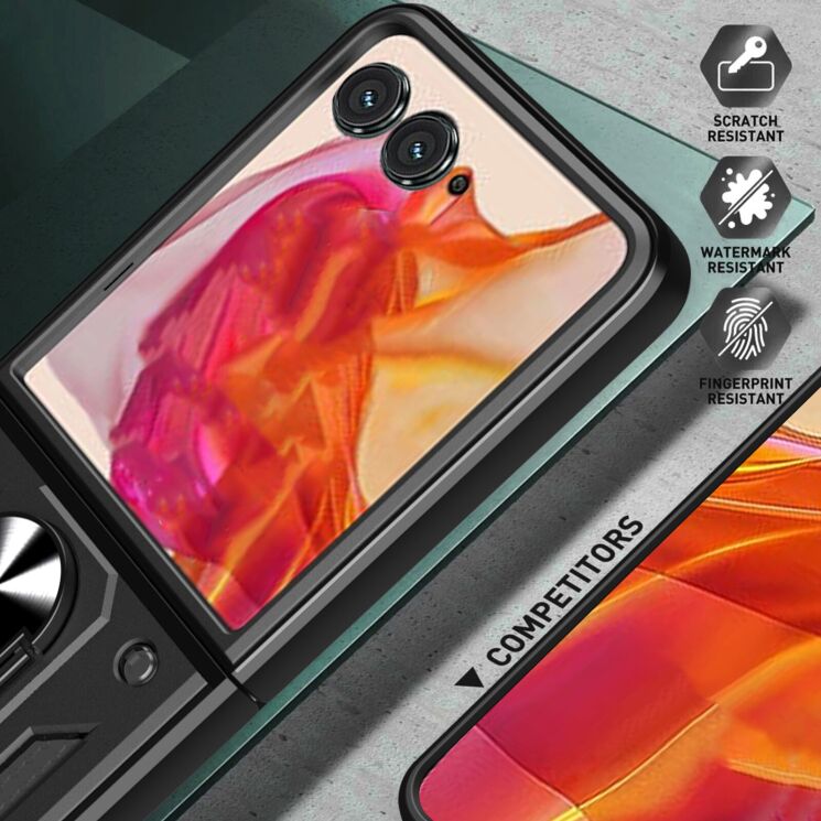 Защитный чехол Deexe Armor Case (FF) для Motorola Razr 50 / Razr 70 - Black: фото 5 из 8