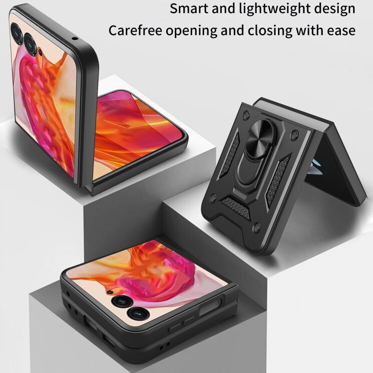 Защитный чехол Deexe Armor Case (FF) для Motorola Razr 50 / Razr 70 - Black: фото 2 из 8