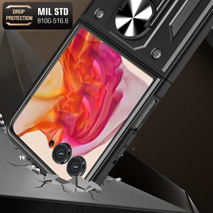 Защитный чехол Deexe Armor Case (FF) для Motorola Razr 50 / Razr 70 - Black: фото 8 из 8