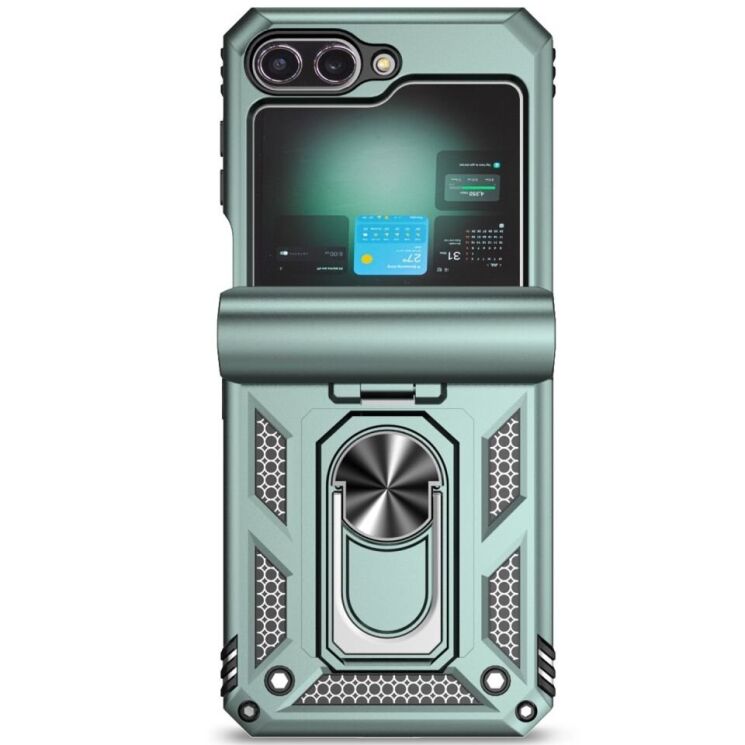 Защитный чехол Deexe Armor Case (FF) для Samsung Galaxy Flip 6 - Blackish Green: фото 2 из 9