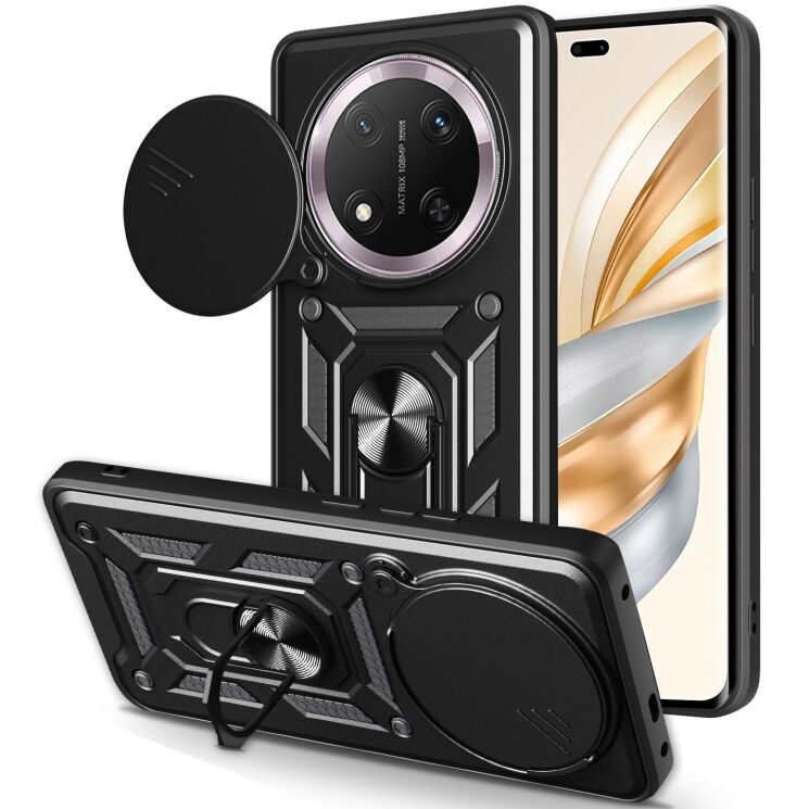 Защитный чехол Deexe Armor Shield для Honor Magic 7 Lite - Black: фото 1 из 9