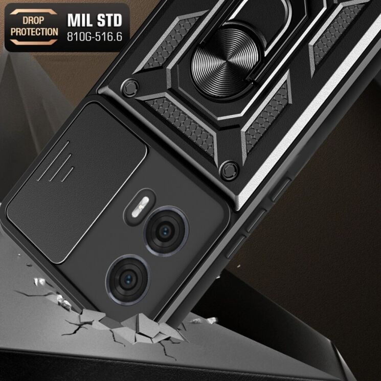 Защитный чехол Deexe Armor Shield для Motorola Edge 50 Fusion - Black: фото 7 из 7