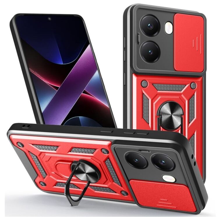 Захисний чохол Deexe Armor Shield для Xiaomi Poco X7 Pro - Red: фото 1 з 10