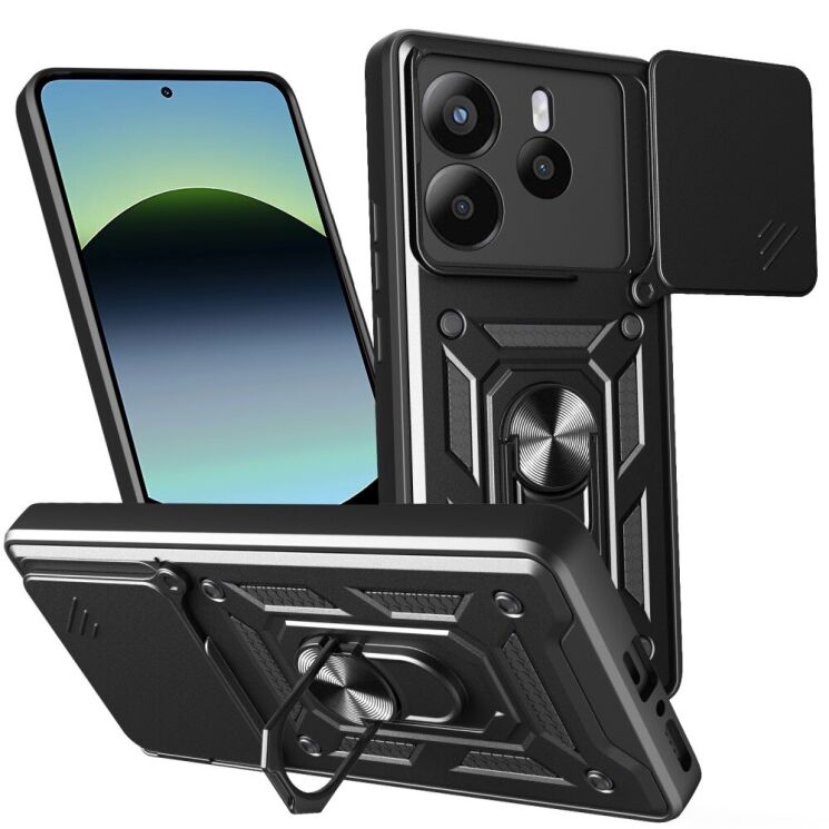 Защитный чехол Deexe Armor Shield для Xiaomi Redmi Note 14 4G - Black: фото 1 из 9
