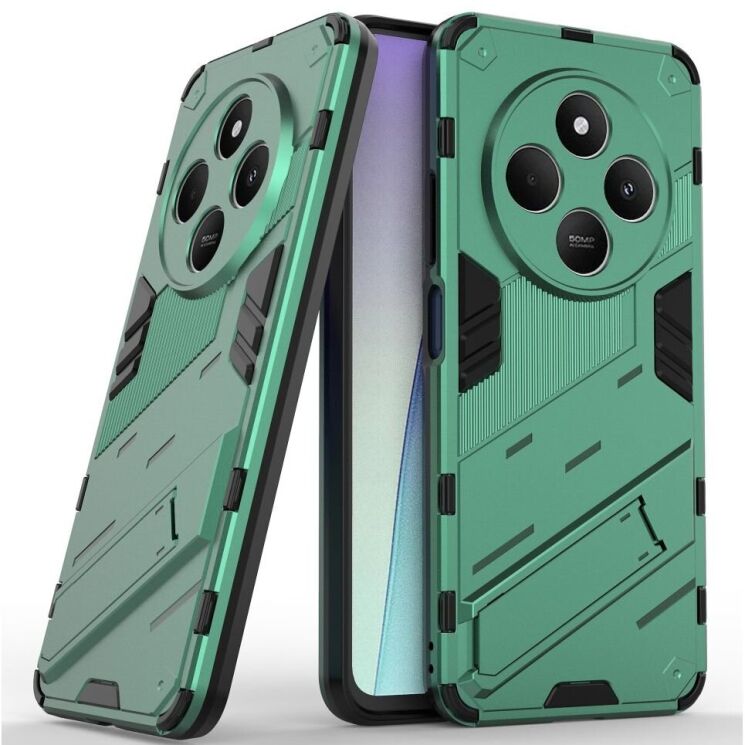Захисний чохол Deexe Bibercas для Xiaomi Redmi 14C / Redmi A4 5G / Poco C75 - Green: фото 1 з 8