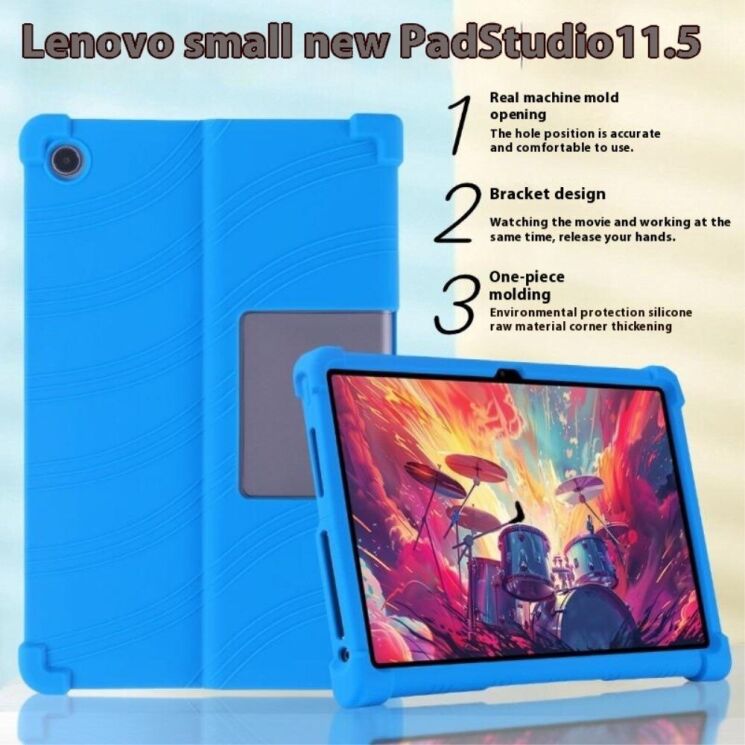 Защитный чехол Deexe Color AirBag для Lenovo Tab Plus - Dark Blue: фото 6 из 12