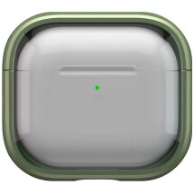 Защитный чехол Deexe Color Stand для Apple AirPods 4 - Transparent Green: фото 1 из 10