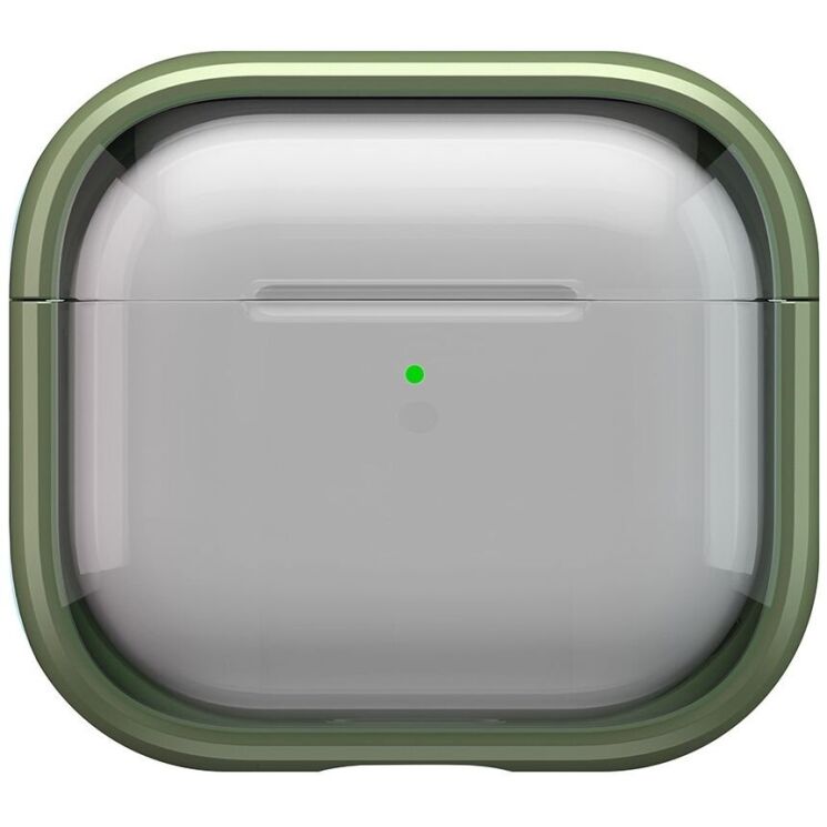 Защитный чехол Deexe Color Stand для Apple AirPods 4 - Transparent Green: фото 1 из 10