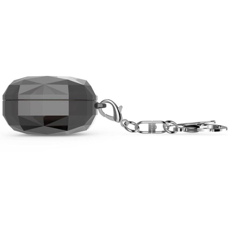 Защитный чехол Deexe Diamond Case для Samsung Galaxy Buds Live / Buds Pro / Buds 2 / Buds 2 Pro / Buds FE - Transparent Black: фото 3 из 7