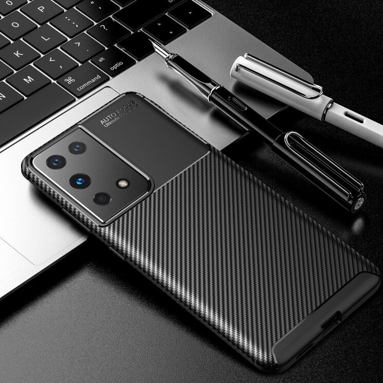 Защитный чехол Deexe Fusion для Samsung Galaxy S21 Ultra - Black: фото 9 из 17