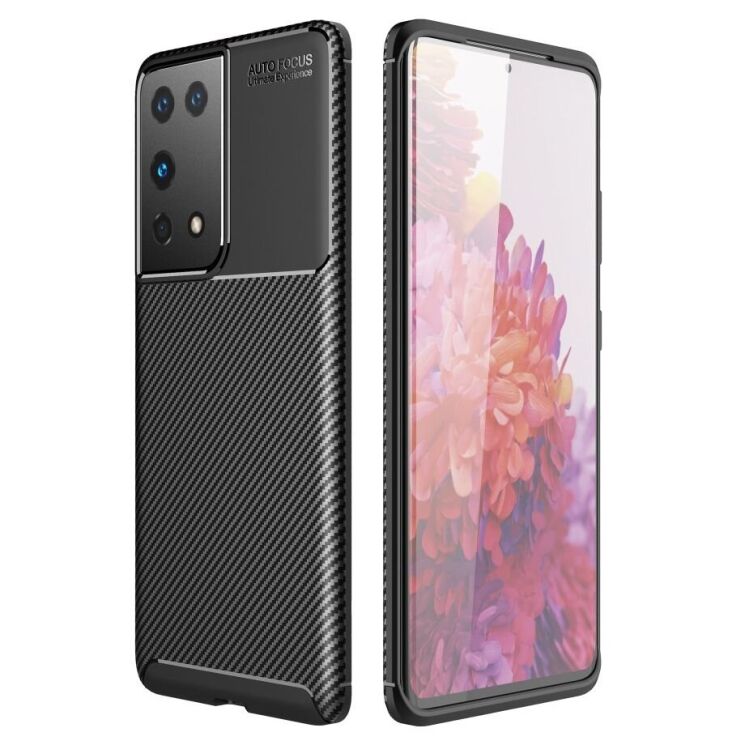 Защитный чехол Deexe Fusion для Samsung Galaxy S21 Ultra - Black: фото 1 из 17