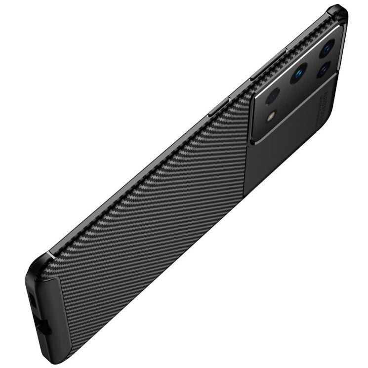 Защитный чехол Deexe Fusion для Samsung Galaxy S21 Ultra - Black: фото 5 из 17