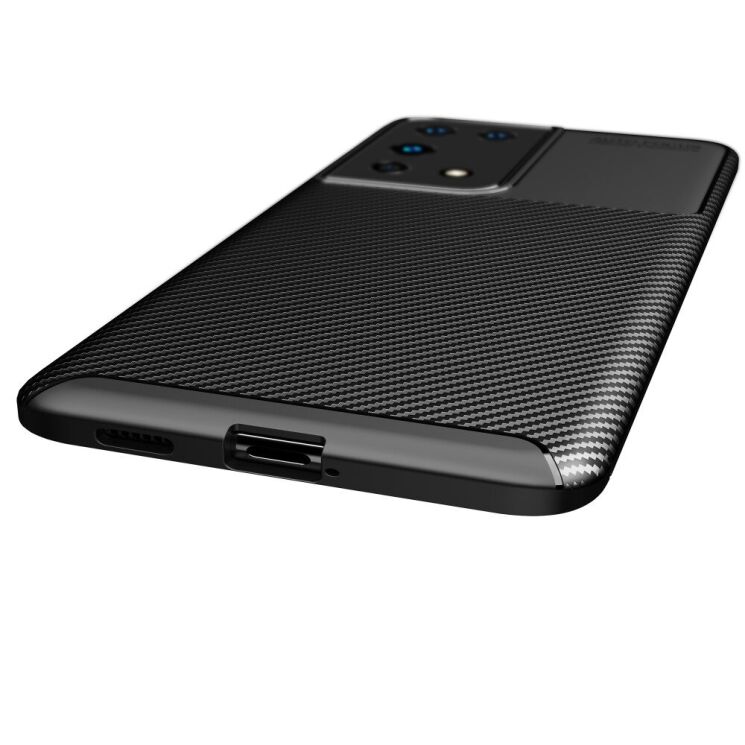 Защитный чехол Deexe Fusion для Samsung Galaxy S21 Ultra - Black: фото 4 из 17